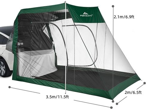 فورسيت مظلة واقية من الشمس، مظلة محمولة لسيارات الدفع الرباعي والباب الخلفي للسيارة للتخييم والسفر في الهواء الطلق. in Kuwait