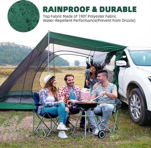 فورسيت مظلة واقية من الشمس، مظلة محمولة لسيارات الدفع الرباعي والباب الخلفي للسيارة للتخييم والسفر في الهواء الطلق. in Kuwait
