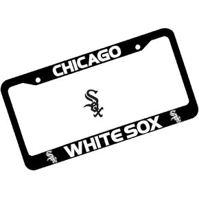 1PCS License Plate Frames for Braves, Matte Black Aluminum Alloy License Plate Frame Matching with Screw Cover Set in Saudi Arabia