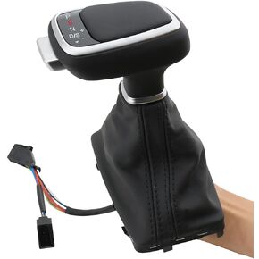 مقبض ناقل حركة اوتوماتيكي للسيارة مع زر مع ضوء LED لسيارة اودي A5 A4L A6L Q7 Q5 B8 B8PA B9 2009-2016 مقبض ناقل الحركة من الجلد مقاوم للغبار (النوع بي) in Kuwait
