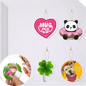 8 x 8 Inch Sublimation Air Freshener Sheets Felt Large-Size Car White Fragrant Blank Air Freshener Sheets DIY Auto Scented Sheets for Car Home Use Heat Press Decor for Various Styles, 12 Pieces in Kuwait