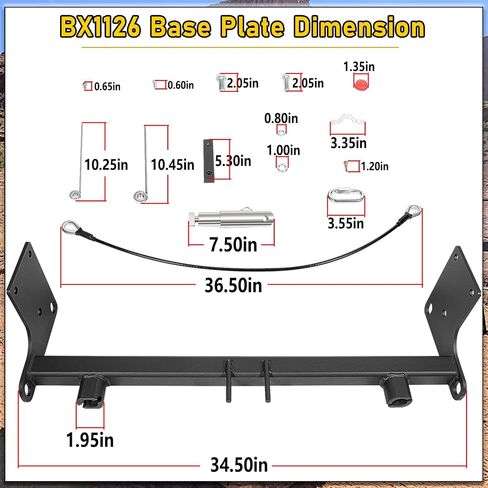 Camoo BX1126 Tow Bar Base Plate Tow Bar Bracket for 2007-2018 Wrangler JK JKU All Models w/Standard Bumper Replace# BX1126 in Saudi Arabia