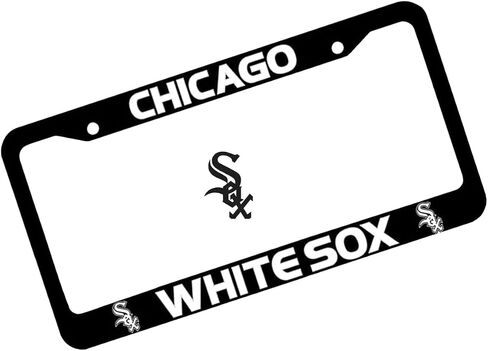 1PCS License Plate Frames for Braves, Matte Black Aluminum Alloy License Plate Frame Matching with Screw Cover Set in Saudi Arabia