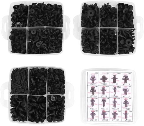UTSAUTO 675Pcs Car Retainer Clips & Plastic Fasteners Kit Fender Rivet Clips 16 Most Popular Sizes Auto Push Pin Rivets Set for Toyota GM Ford Honda Acura Chrysler in Saudi Arabia
