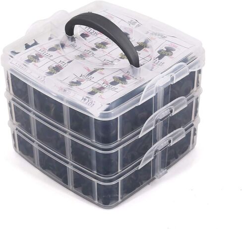 UTSAUTO 675Pcs Car Retainer Clips & Plastic Fasteners Kit Fender Rivet Clips 16 Most Popular Sizes Auto Push Pin Rivets Set for Toyota GM Ford Honda Acura Chrysler in Saudi Arabia