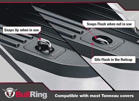 ربطات عنق لسرير الشاحنة قابلة للسحب من Bull Ring لـ '15-'21 Ford F150، 17-'21 Ford F250 & F350 Super Duty، 17-'21 Ford Raptor (زوجان)... in Kuwait