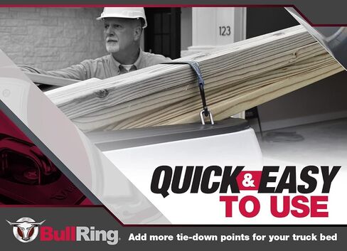 ربطات عنق لسرير الشاحنة قابلة للسحب من Bull Ring لـ '15-'21 Ford F150، 17-'21 Ford F250 & F350 Super Duty، 17-'21 Ford Raptor (زوجان)... in Kuwait