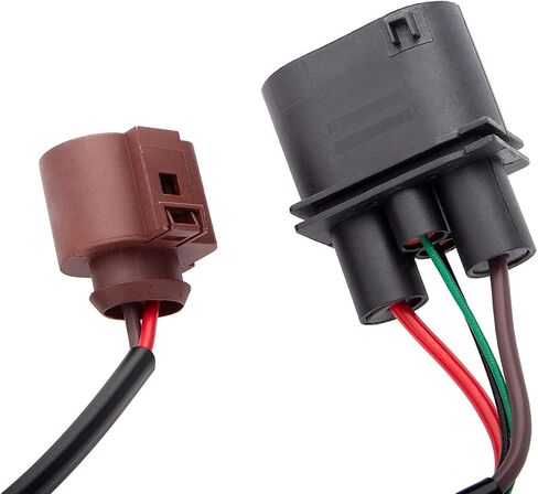 WEDOAUTO محرك مساعد المبرد مروحة تبريد المحرك الجانب الأيسر للسائق مناسب لأودي A3 04-13، TT 08-12، لفولكس واجن بيتل CC Eos Golf GTI Jetta Passat R32 Rabbit Tiguan استبدال # 1K0959455N in Saudi Arabia
