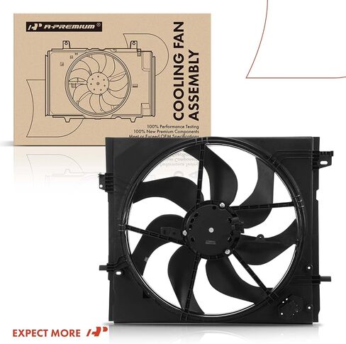 A-Premium Engine Radiator Cooling Fan Assembly Compatible with Select Nissan Models - Rogue Sport 2017 2018 2019, L4 2.0L - Replace# 214816MA0A, 214816MA0B in Saudi Arabia