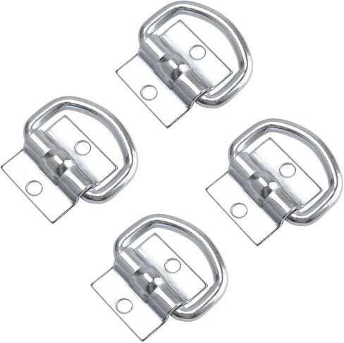 4 Pack D Ring Tie Down Anchors Heavy Duty 6000 Pound Stainless Steel Bolt-on D-Rings for Cargo on Trucks, Pickups, Trailers, Bed,Bracket,Flush Mount Tie Down Anchor Hooks,Surface Mount Tie Down Ring in Saudi Arabia
