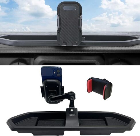 حامل هاتف Medwoka لـ 2018-2023 Jeep Wrangler JL JLU & Gladiator JT، مجموعة نظام علبة لوحة أجهزة القياس متعددة التركيب مع قضيب ذراع تمديد، ملحقات داخلية مخصصة للمركبة in Saudi Arabia