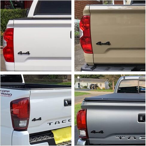 4x4 Blackout Emblem Overlays Kit Compatible for Tundra Tacoma 4RUNNER Accessories with Strong Adhesive, 3D Raised ABS 4x4 Badge 1 pcs(Matte Black) in Saudi Arabia