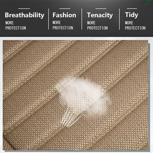 واي جيه اكسيان اغطية مقاعد السيارة الامامية المصنوعة من الكتان مصنوعة من الجلد الصناعي، تناسب جميع السيارات وسيارات الدفع الرباعي وسيارات السيدان والشاحنات (بيج) in Kuwait