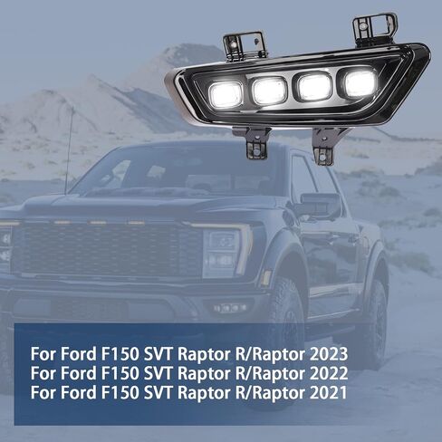1 Pair Switchback White/Amber/Ice Blue LED Front Bumper Fog Light, 2pcs Daytime Running Lights w/Sequential Flash Turn Signal Light, Bumper Fog Lamps for Ford F-150 Raptor 2021 2022 2023 in Saudi Arabia