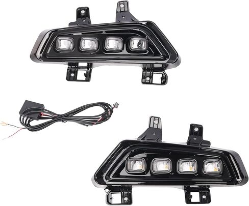 1 Pair Switchback White/Amber/Ice Blue LED Front Bumper Fog Light, 2pcs Daytime Running Lights w/Sequential Flash Turn Signal Light, Bumper Fog Lamps for Ford F-150 Raptor 2021 2022 2023 in Saudi Arabia
