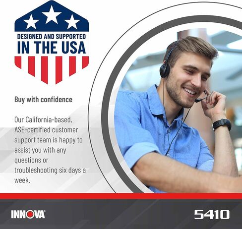 INNOVA 5410 OBD2 Scanner ABS SRS Airbag Engine Transmission Scan Tool OBD2, All System Scanner, Airbag Light Reset, Oil Light Reset, Get Fixes & Parts for Unlimited Vehicles on iPhone & Android in Saudi Arabia