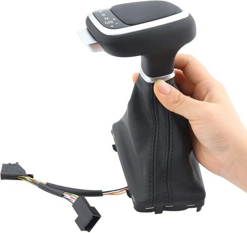 مقبض ناقل حركة اوتوماتيكي للسيارة مع زر مع ضوء LED لسيارة اودي A5 A4L A6L Q7 Q5 B8 B8PA B9 2009-2016 مقبض ناقل الحركة من الجلد مقاوم للغبار (النوع بي) in Kuwait