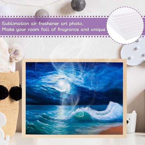 8 x 8 Inch Sublimation Air Freshener Sheets Felt Large-Size Car White Fragrant Blank Air Freshener Sheets DIY Auto Scented Sheets for Car Home Use Heat Press Decor for Various Styles, 12 Pieces in Kuwait