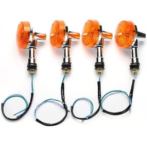 زد ايه اس 4 قطع من اشارات الانعطاف - مصابيح اشارة الانعطاف الامامية والخلفية للدراجات النارية متوافقة مع سوزوكي ياماها - كهرماني - مصباح LED - اكسسوارات الدراجات النارية - مجموعة مصابيح خلفية in Kuwait