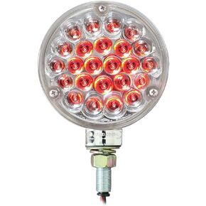 GG Grand General 78350 Amber/Amber 4 inches Single Faced Pearl 24 LED Sealed Pedestal Light Lens