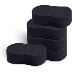 NGHEY Pack-5 إسفنجة سميكة لغسيل السيارات، إسفنجة مسح السيارة بالشمع عالية الكثافة، مجموعة أدوات تنظيف إسفنجية ماصة صديقة للبيئة للأطباق والبلاط والدراجة والمطبخ والقارب والتنظيف المنزلي (رمادي) in Kuwait