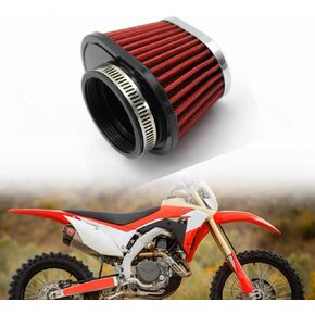 Motorcycle 51mm Air Filter, Clamp on Pod Air Filter 2" Mushroom Head Intake Air Filter for Motor Car Minibike Cold Air Filter - Black