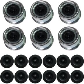 Trailer Axle Grease Cap, 4Pcs Trailer Bearing Dust Cap 2.72" with Extra 8 Rubber Plugs, Trailer Axle Hub Grease Cover for 7,000 to 8,000 lb Trailer Dexter Lube RV Camper in Kuwait