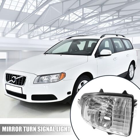 X AUTOHAUX Car Front Left Side Mirror Turn Signal Light Corner Lamp Len 31111813 for Volvo XC70 2009-2016 in Saudi Arabia