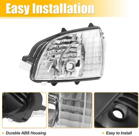 X AUTOHAUX Car Front Left Side Mirror Turn Signal Light Corner Lamp Len 31111813 for Volvo XC70 2009-2016 in Saudi Arabia