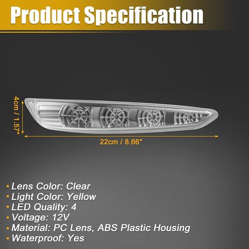 X AUTOHAUX 1 زوج سيارة 4 LED الجبهة اليسرى واليمنى الجانب مرآة بدوره مصباح إشارة 87613-3S000 87623-3S000 لشركة هيونداي سوناتا 2011-2014 in Saudi Arabia