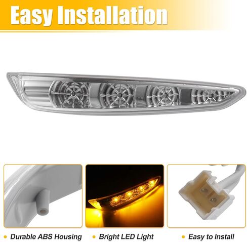 X AUTOHAUX 1 زوج سيارة 4 LED الجبهة اليسرى واليمنى الجانب مرآة بدوره مصباح إشارة 87613-3S000 87623-3S000 لشركة هيونداي سوناتا 2011-2014 in Saudi Arabia