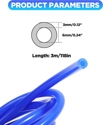 10 Ft Silicone Vacuum Tubing,Universal High Performance Automotive Silicone Vacuum Tubing Hose line,1/4" Inner Diameter Hose,automotive Replacement Vacuum Hose Line(Black) in Kuwait