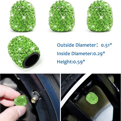 ToBeQueen Bling Car Accessories Set for Women Girl, Bling Head Rest Collars Rings,Bling Dual USB Car Charger,Bling Car Hook Backseat,Bling Cup Holder,Bling Tire Valve Stem Caps,Car Bling Rings(White) in Kuwait