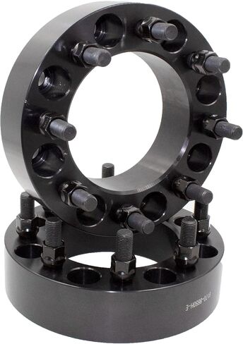 Wheel Accessories Parts 2 Pc Hub Centric Wheel Spacers 8 on 170mm to 8 on 6.50 2.00 Thick 14mm 1.50 Thread Stud 124.9mm Hub Fits Adapts 2001-10 Silverado Sierra 2500 3500 Wheels to 2003+ F250 F350 in Saudi Arabia