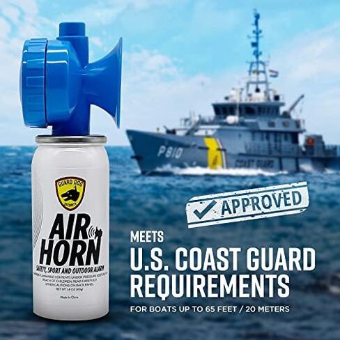 Guard Dog Security Air Horn for Boating, Sporting events & Outdoor alarm - Very Loud Canned Boat Accessories - 120 dB can be heard 1 mile away - 1.4oz Can (1.4 oz With horn) in Saudi Arabia