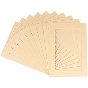 12x16 Mat Bevel Cut for 8.5x11 Photos - Acid Free Cream Precut Matboard - For Pictures, Photos, Framing - 4-ply Thickness in Kuwait