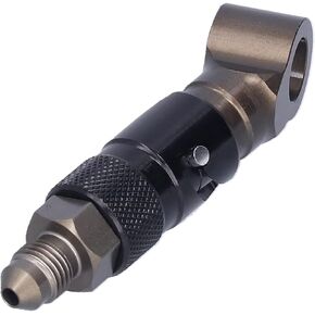 Brake Line Fitting, Aluminum Alloy AN3 Quick Release Connector Connect Fitting for Brake Line Oil Fuel Fluid Hose(SW-21032-BL)