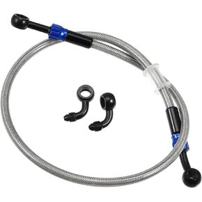 X AUTOHAUX Brake Hose AN3 28 90 Degree M10 Motorcycle Hydraulic Brake Line Oil Hose Pipe Fitting for ATV Motorcycle Motocross Racing Bike 70cm Silver Tone 1Set in Saudi Arabia