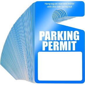 500 Pcs Parking Permit Hang Tags Bulk, Temporary Parking Passes Parking Placards Plastic Blank PVC 3 x 5 Inch for Car Rear View Mirror Windshield Vehicle Parking Management (Blue) in Saudi Arabia