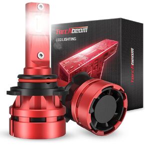 لمبة Torchbeam T2 9007/HB5 LED، طقم استبدال لمبات Hi/Lo بقوة 16000 لومن، مصابيح LED بقدرة 60 وات 400%، لون أبيض بارد 6500 كلفن، عمر افتراضي يزيد عن 50000 ساعة، عبوة من قطعتين in Kuwait