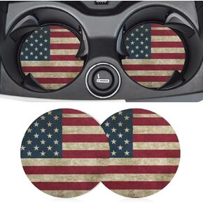 Boho Flower Car Cup Holder Coaster, Car Coasters for Cup Holders, 2PCS Universal Anti-Slip Car Assecories, 2.87in Cute Car Coasters,Car Cup Mat for Women Wen