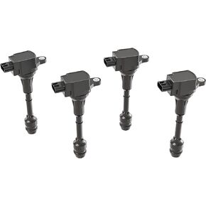 Ignition Coil Pack Set of 4 - Compatible with Nissan Vehicles - 2002, 2003, 2004, 2005, 2006 Altima 2.5L, Sentra 02, 03, 04, 05, 06 - Replaces 224488H300, 224488H315, 22448-8H310, 22448-8H311 in Saudi Arabia