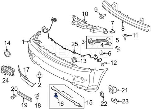 20 قطعة من بطانة الجسم من ريكسكا ملتوية لقفل مشبك التثبيت متوافق مع لاند روفر LR012844 ديسكفري رينج روفر (عبوة من 20 قطعة) in Kuwait