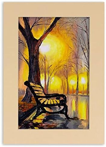 12x16 Mat Bevel Cut for 8.5x11 Photos - Acid Free Cream Precut Matboard - For Pictures, Photos, Framing - 4-ply Thickness in Kuwait