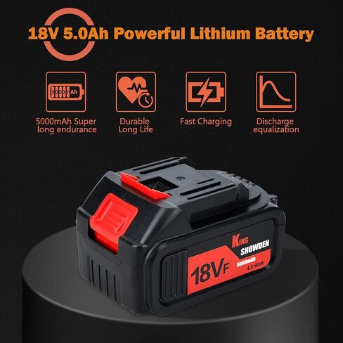 مسدس برشام لاسلكي محمول 18 فولت ليثيوم ايون كهربائي اوتوماتيكي عديم المسفرات لبراغي 1/8 انش 5/32 انش 3/16 انش مع عبوتين بطارية 5.0Ah in Kuwait