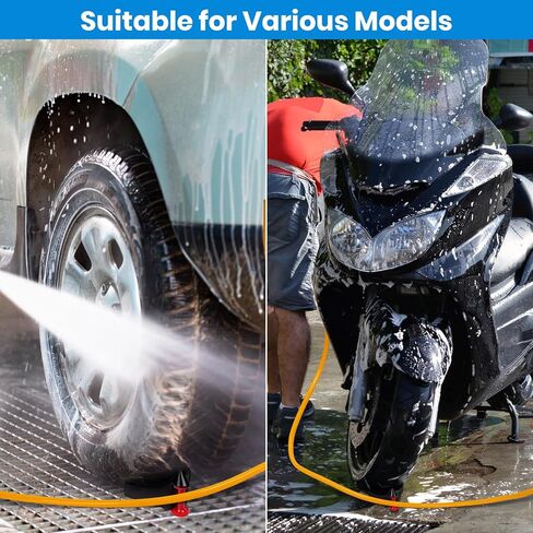 دليل خرطوم السيارات من جيبان، 4 قطع من ادوات لوازم غسيل السيارات، يمنع خرطوم الغسالة بالضغط من الالتصاق تحت الاطارات، لوازم تفصيل السيارات والدراجات النارية واطارات الشاحنات (اسود) in Kuwait