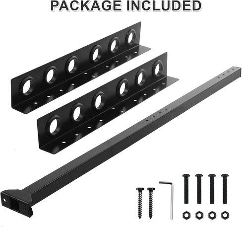 Fumingpal Shovel Holder for Truck, Hand Tool Rack with 6 Tool Holes for Open Style Trailers, Yard Tool Organizer for Garage with Rubber Grommets and Mounting Hardware Fit for Shovels, Rakes, Hoes in Kuwait