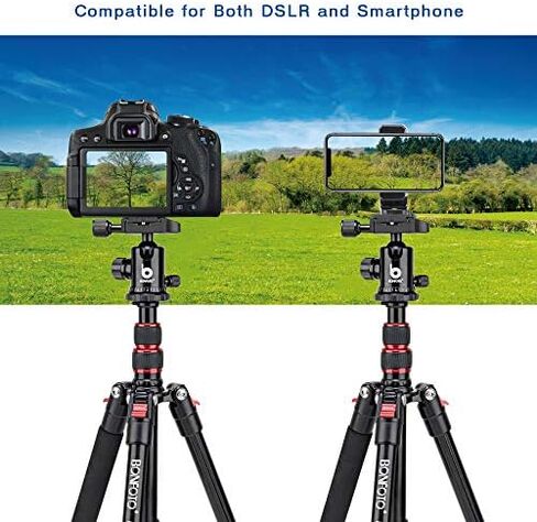 B690C Lightweight Carbon Fiber Portable Tripod Compact Travel Camera Tripod Monopod with 360 Degree Ball Head,1/4" Quick Release Plate and Carry Bag for DSLR Cameras in Saudi Arabia