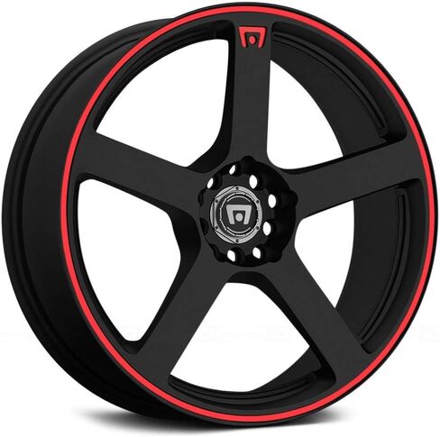 MR116 FS5 16x7، نمط المسمار: 5x4.25/4.5، الإزاحة: 40، شريط سباق أسود غير لامع، مجموعة من 1 in Kuwait