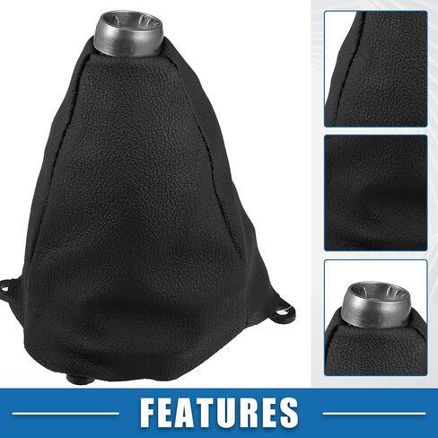 A ABSOPRO Car Shift Boot Cover Gear Shift Knob Boot Dust Cover for Honda Civic 2006-2012 PU Black in Saudi Arabia